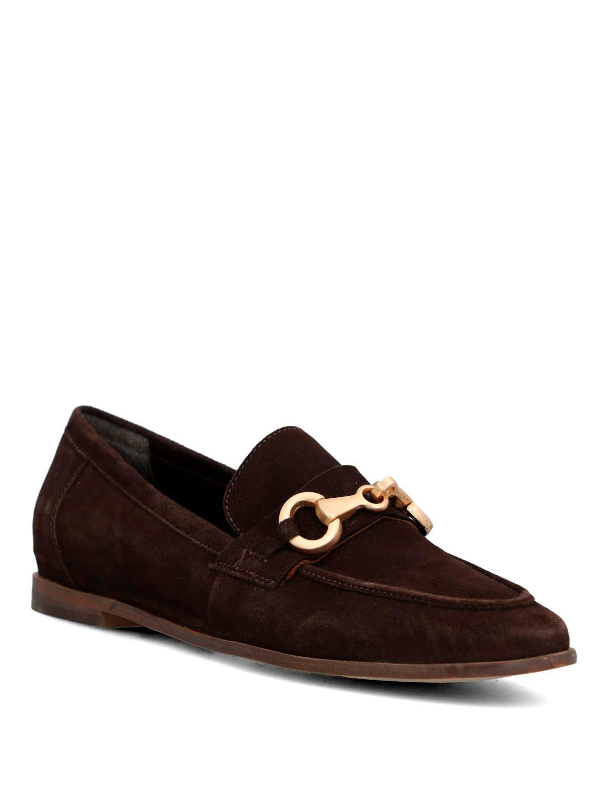 Mocasin Cuero Mujer Poplin Café Hush Puppies