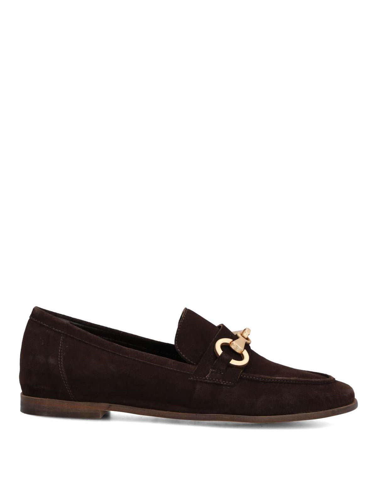 Mocasin Cuero Mujer Poplin Café Hush Puppies