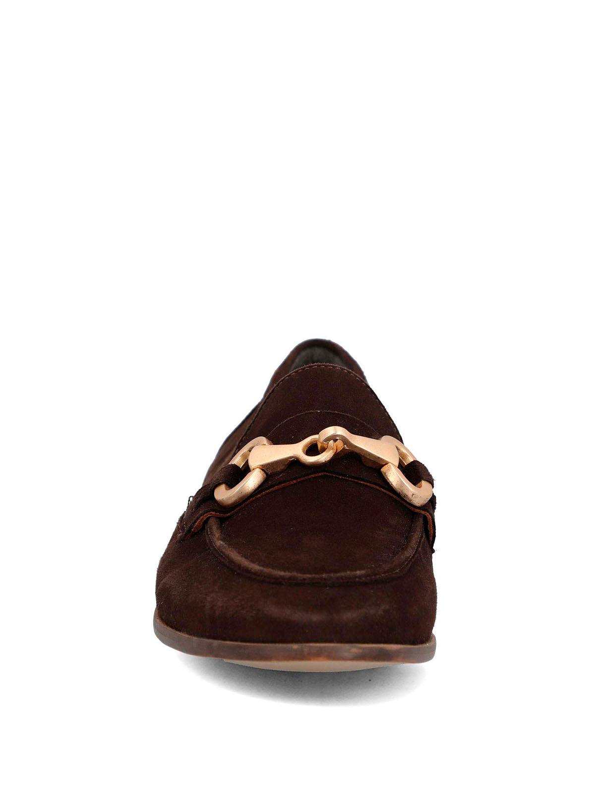 Mocasin Cuero Mujer Poplin Café Hush Puppies