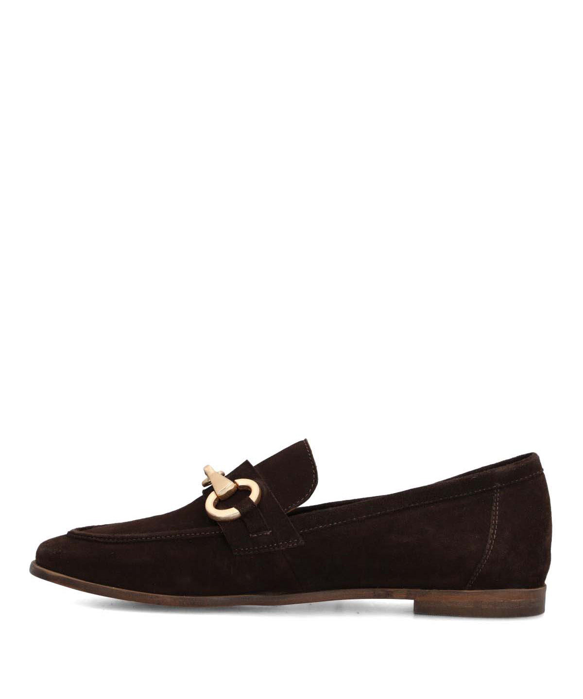 Mocasin Cuero Mujer Poplin Café Hush Puppies