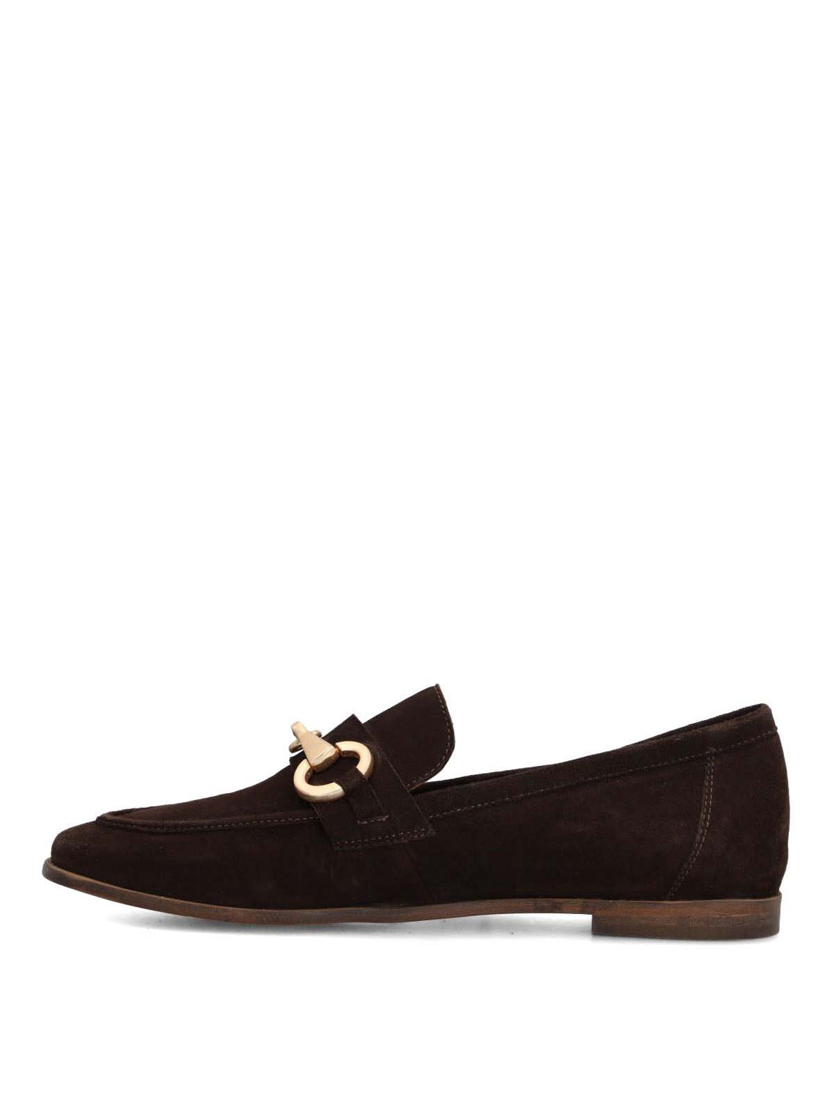 Mocasin Cuero Mujer Poplin Café Hush Puppies