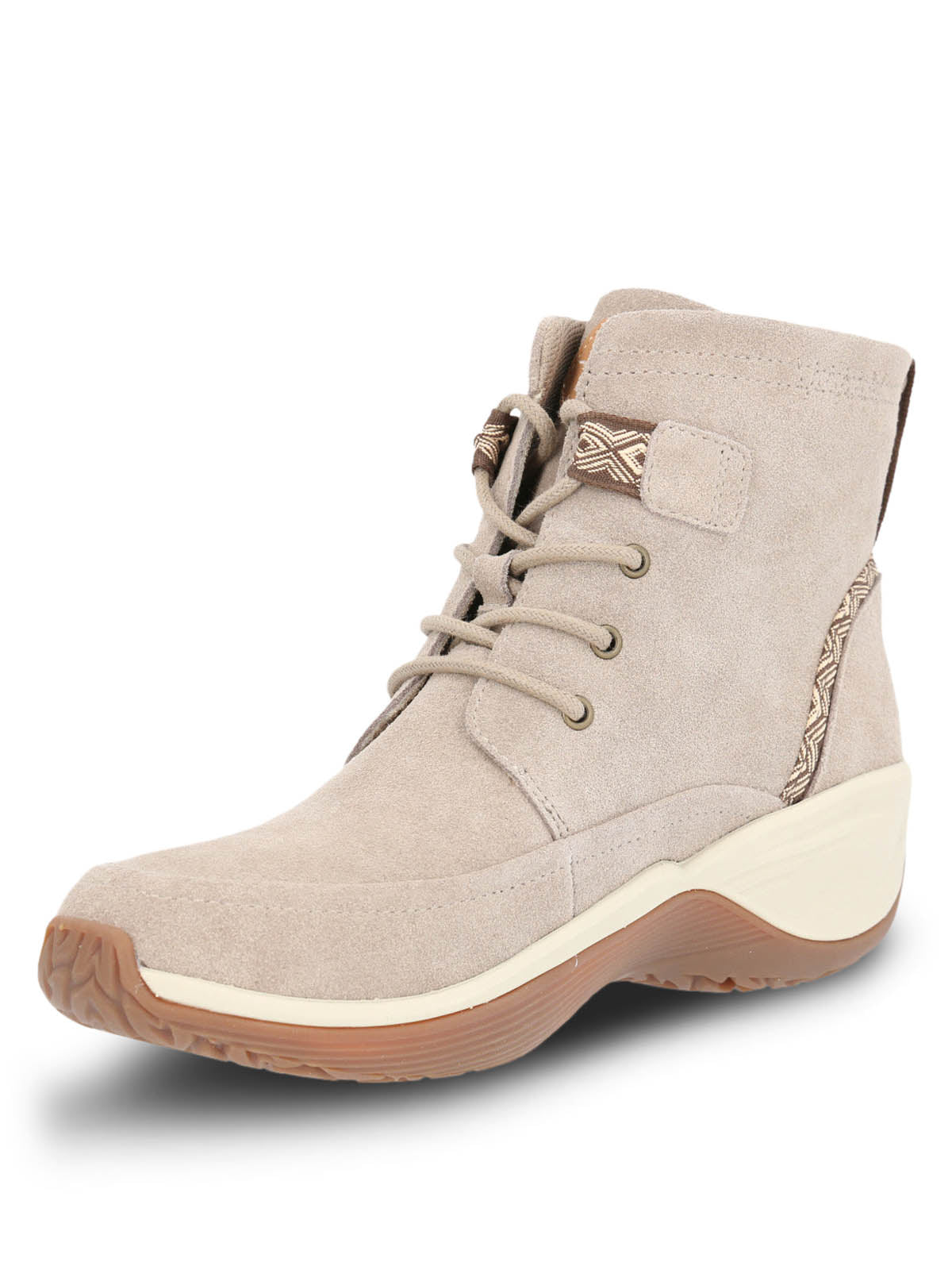Botin Cuero Mujer Spinal Rug Lace Ii Beige Hush Puppies