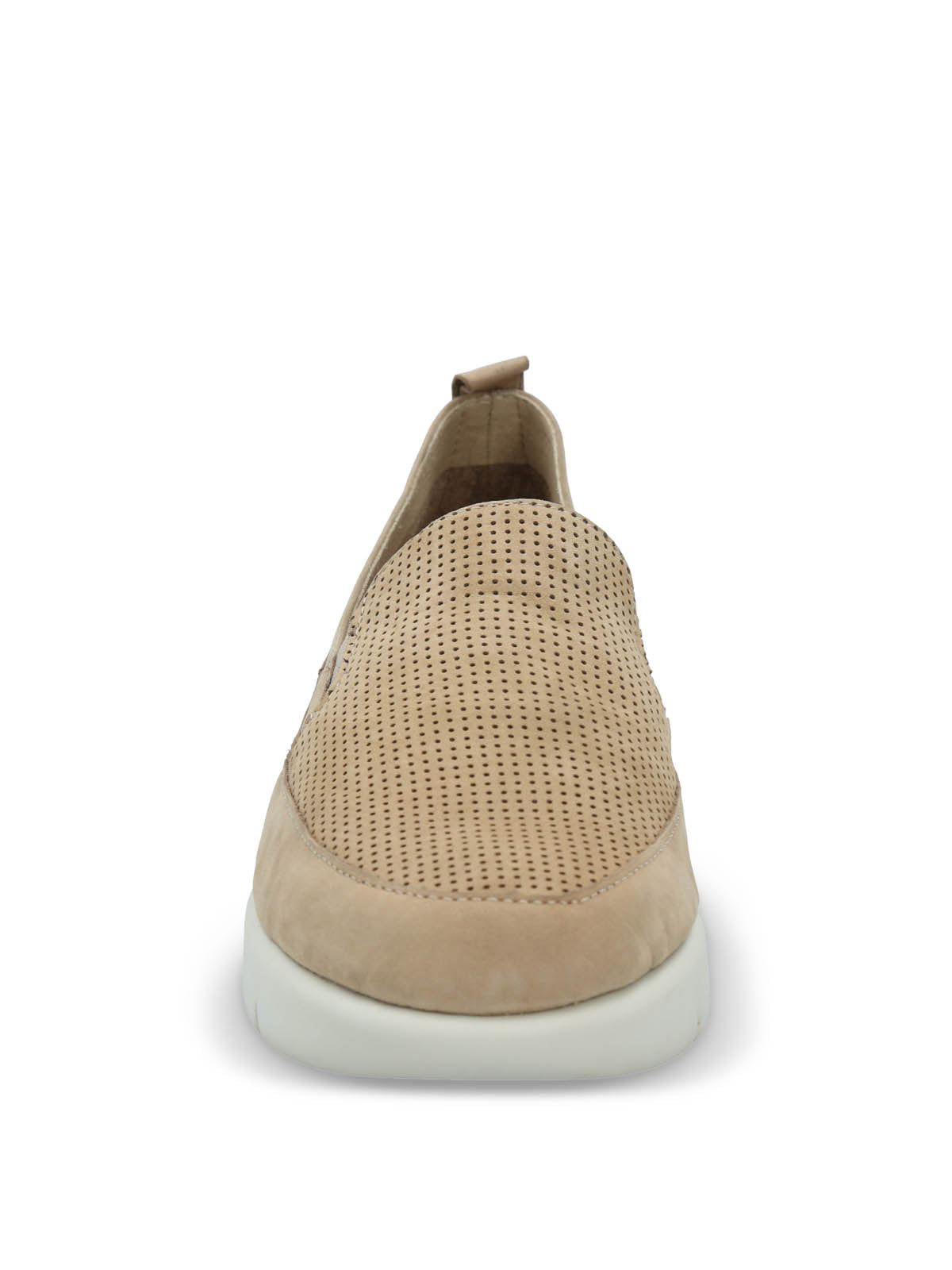 Slip On Mujer Cuero Fly Jump Beige Hush Puppies