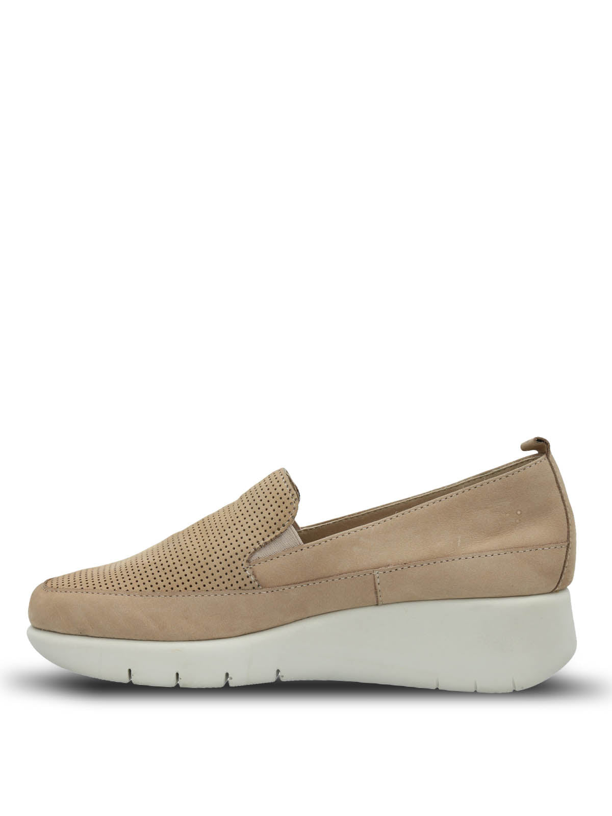 Slip On Mujer Cuero Fly Jump Beige Hush Puppies