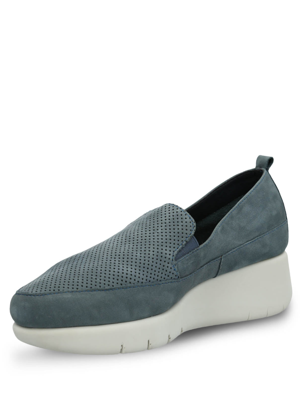 Slip On Mujer Cuero Fly Jump Azul Hush Puppies