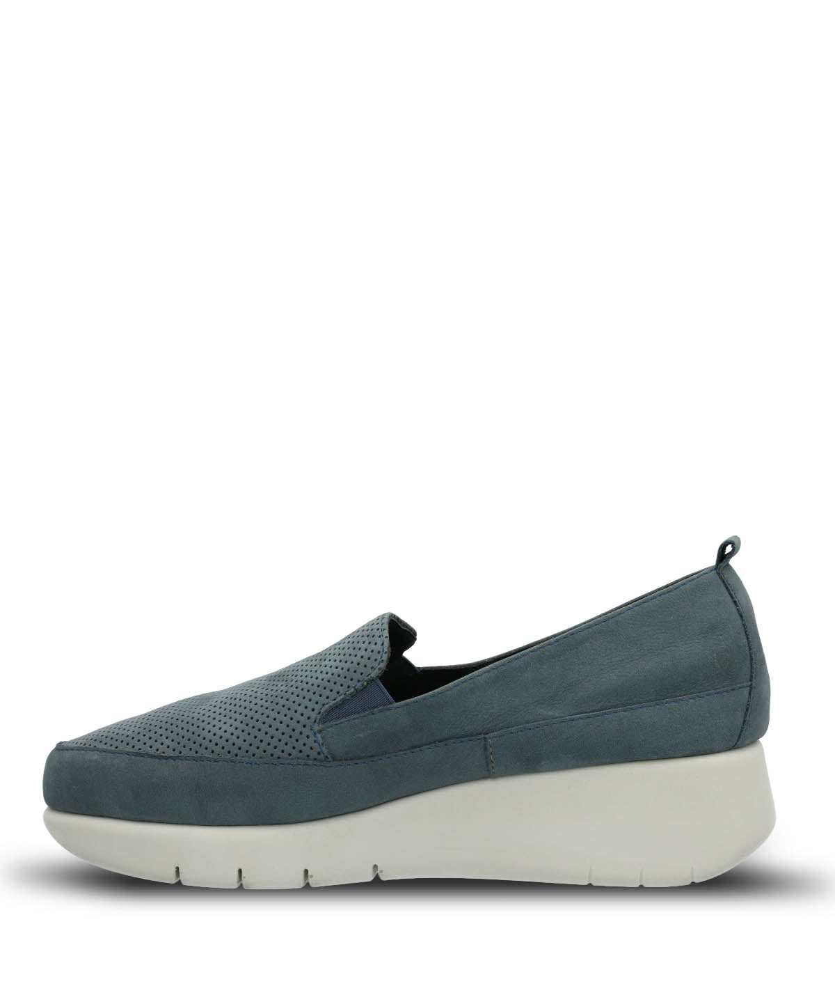 Slip On Mujer Cuero Fly Jump Azul Hush Puppies