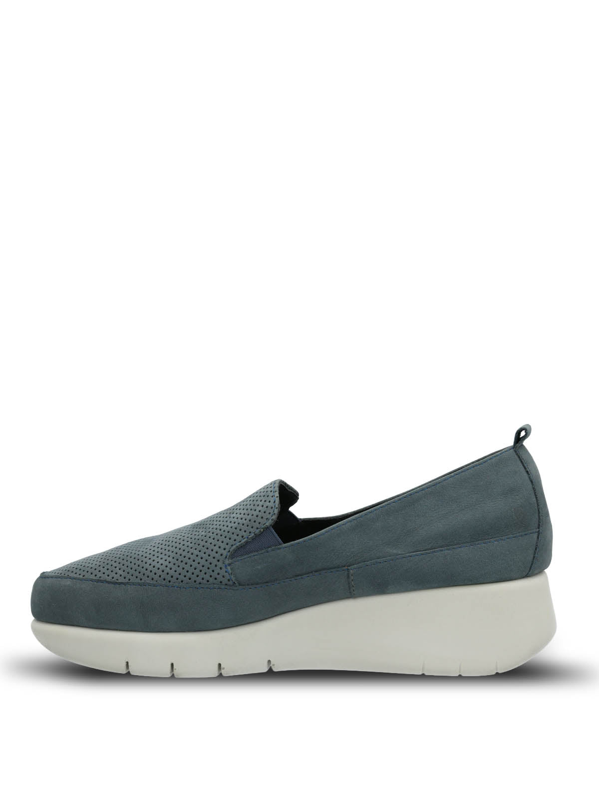 Slip On Mujer Cuero Fly Jump Azul Hush Puppies