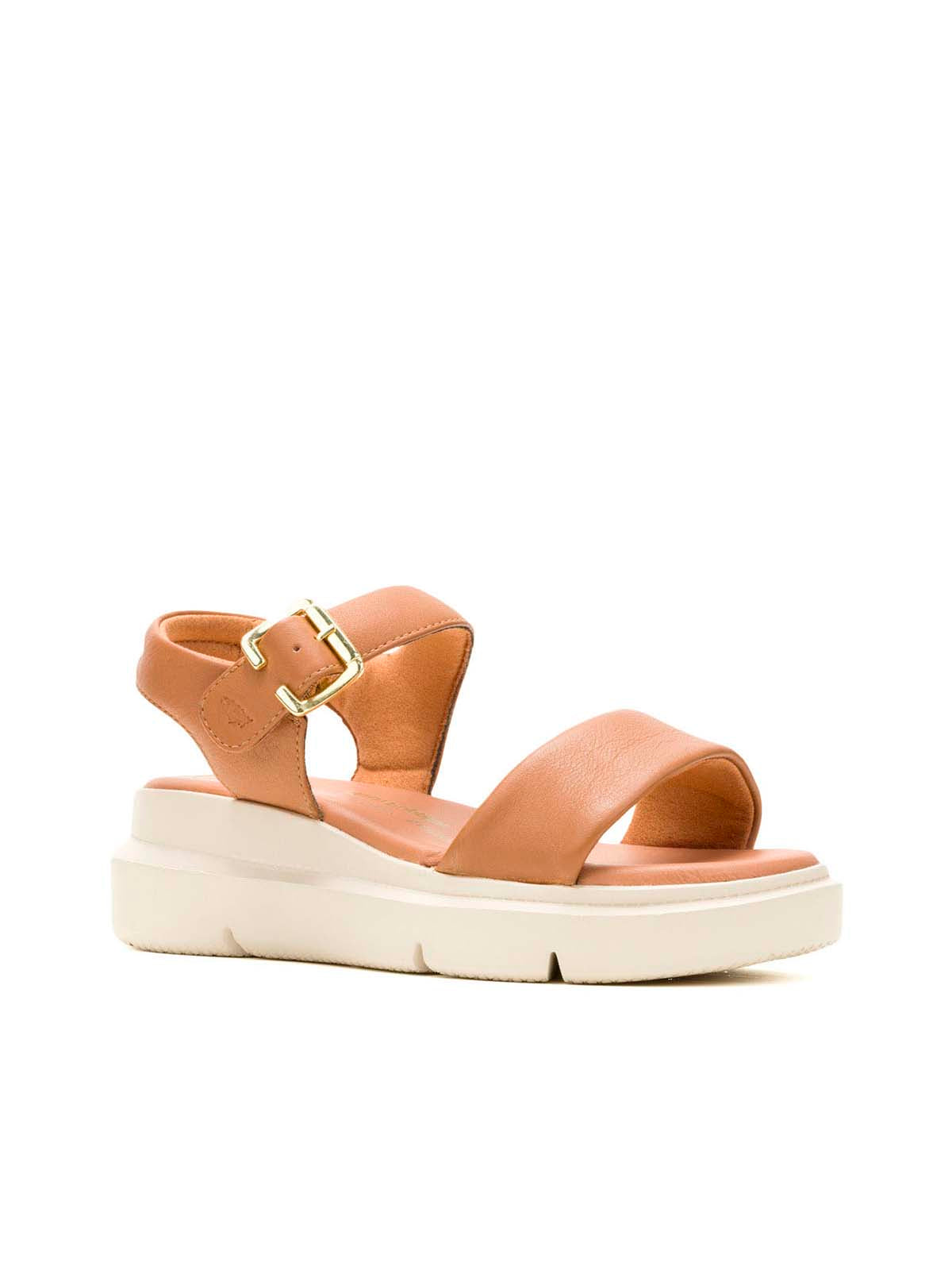 Sandalia Cuero Mujer Uplift Qtr Strap Café Hush Puppies | Hush Puppies