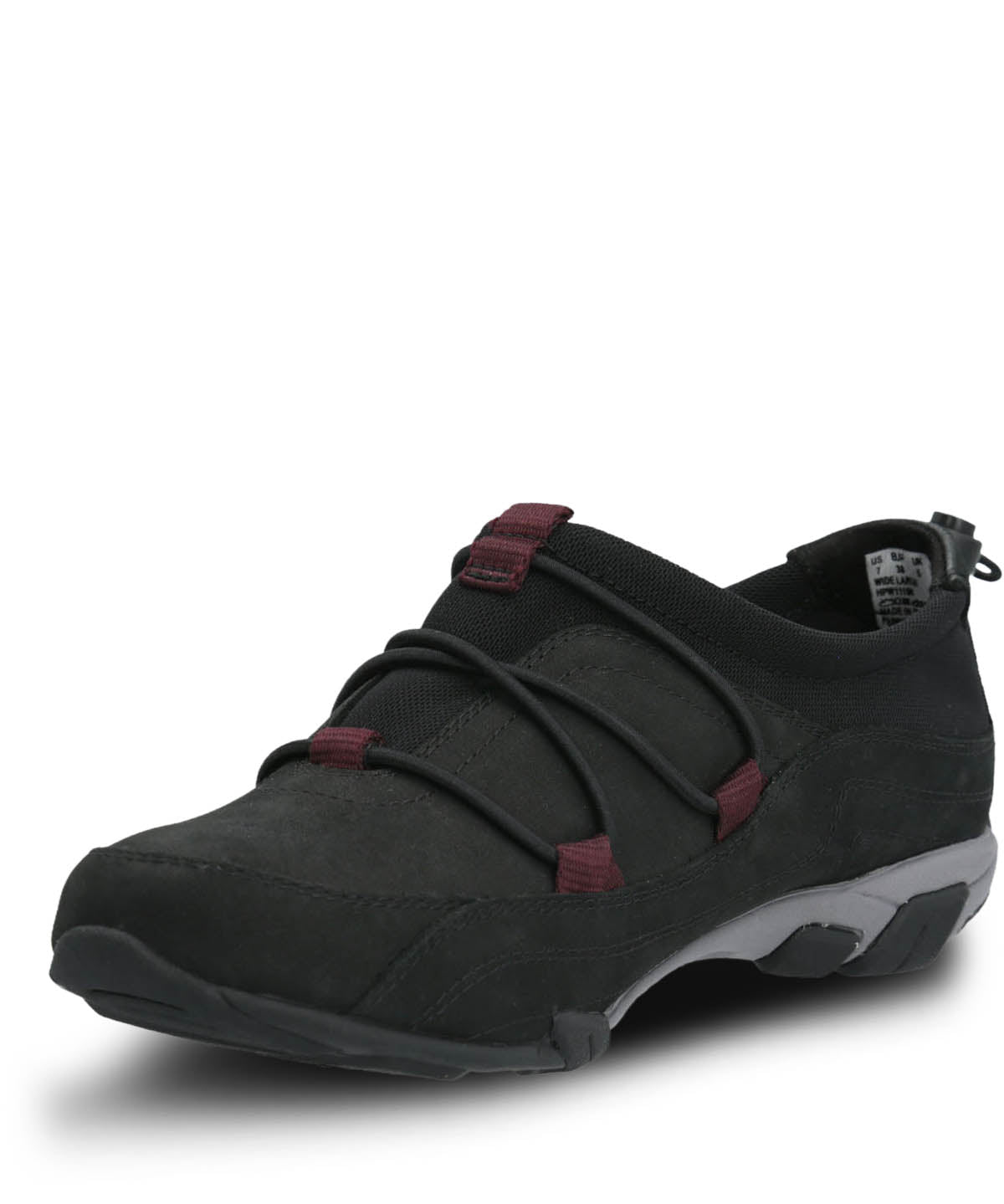 Zapatilla Cuero Mujer Coil Negra Hush Puppies