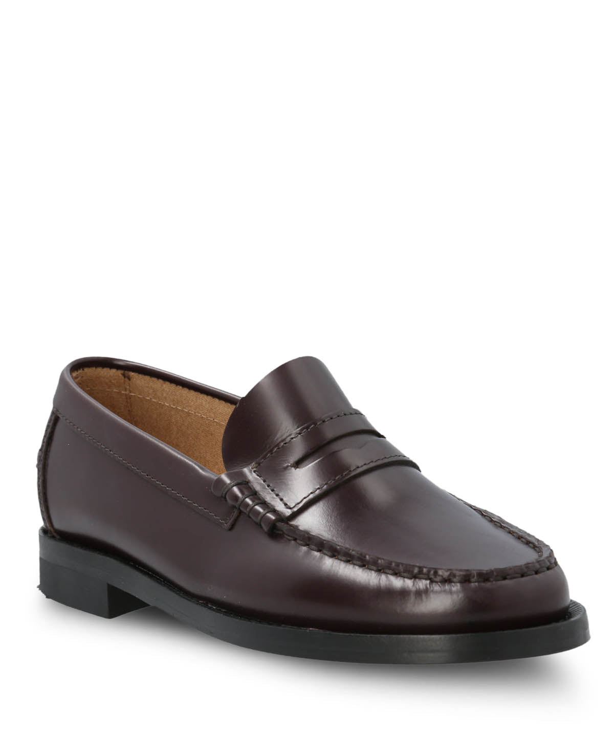 Mocasin Mujer Italiano Cuero Madrini Burdeo
