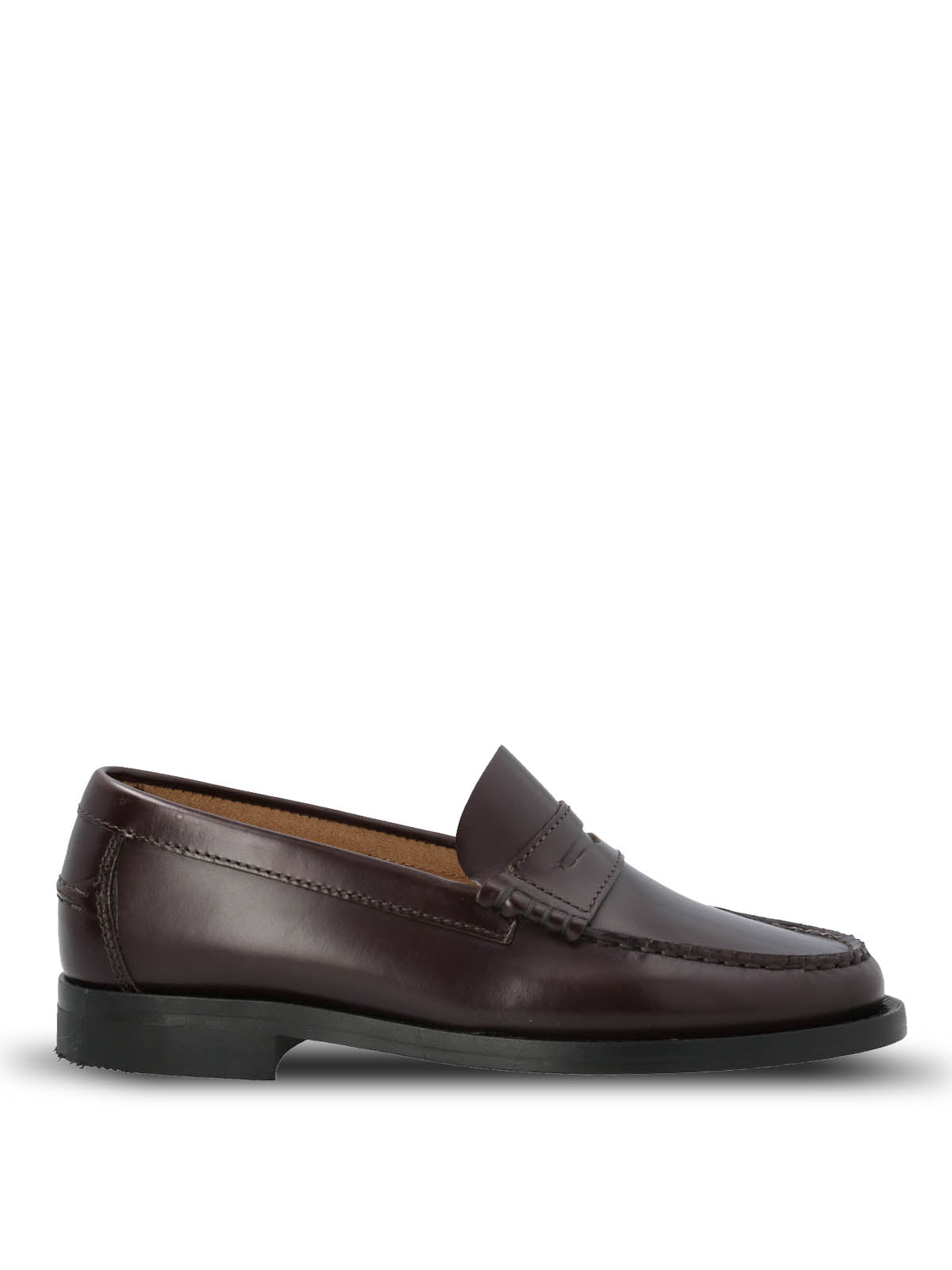Mocasin Mujer Italiano Cuero Madrini Burdeo