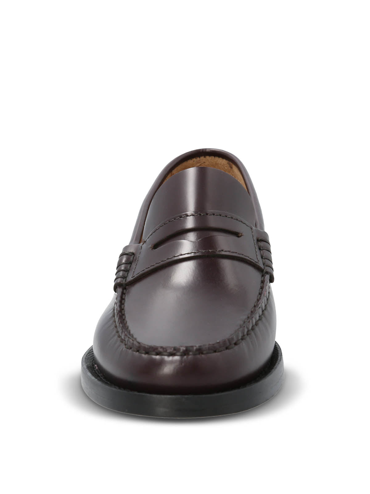 Mocasin Mujer Italiano Cuero Madrini Burdeo
