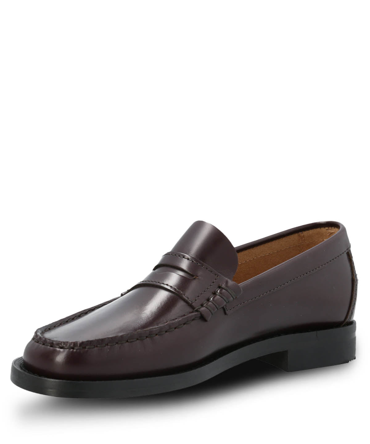 Mocasin Mujer Italiano Cuero Madrini Burdeo
