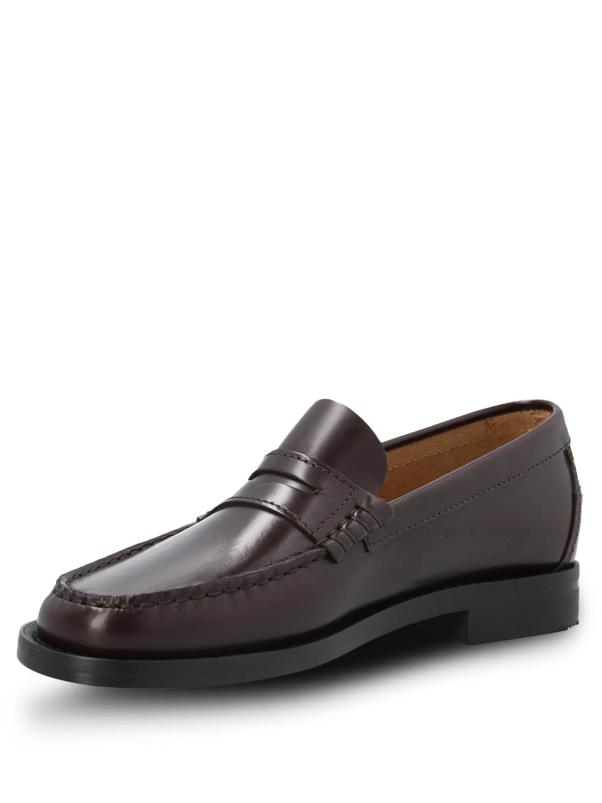 Mocasin Mujer Italiano Cuero Madrini Burdeo