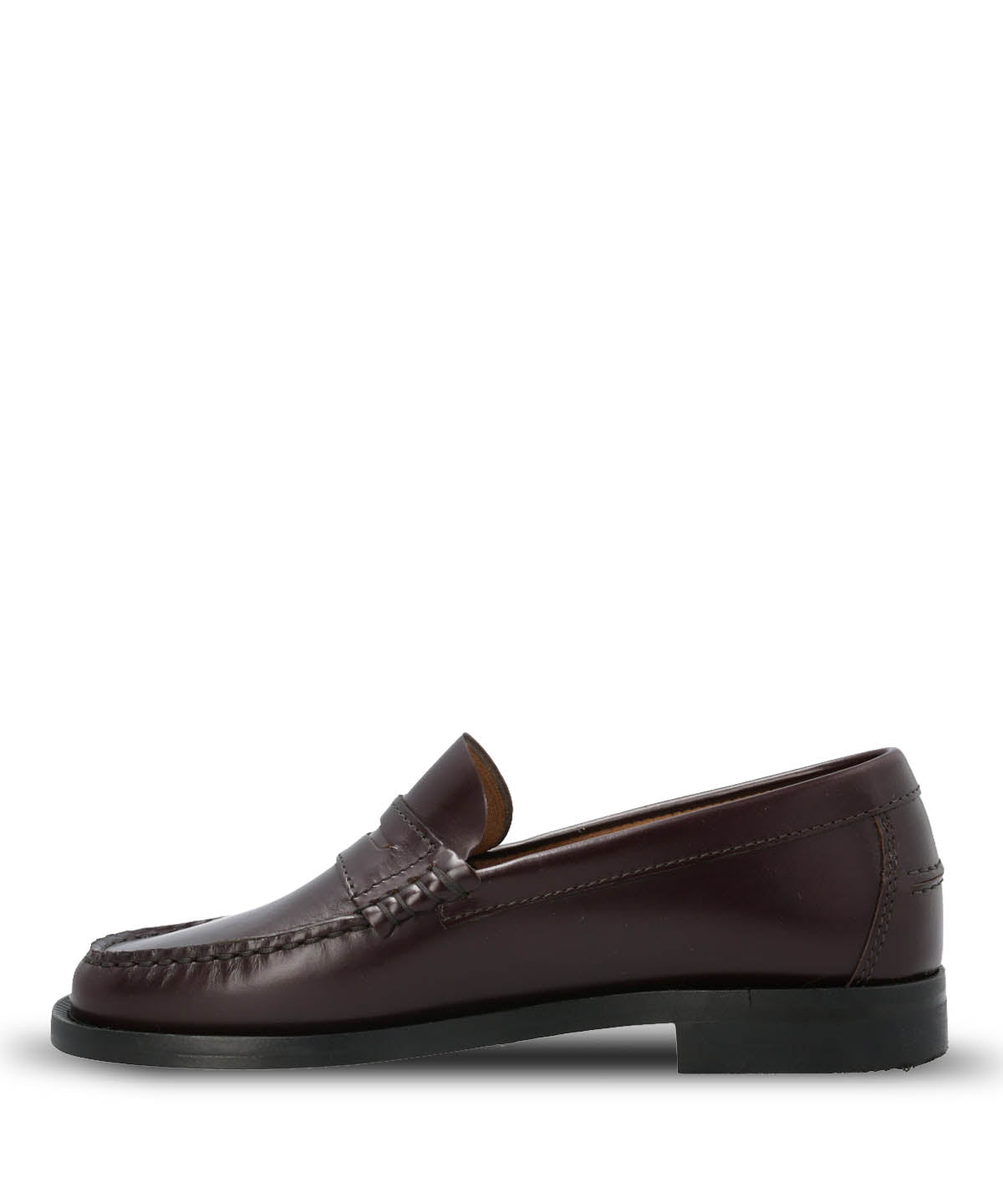 Mocasin Mujer Italiano Cuero Madrini Burdeo