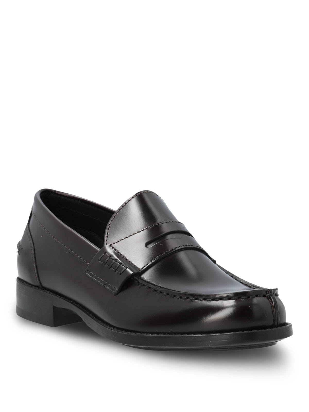 Mocasin Mujer Italiano Cuero Rozato Burdeo