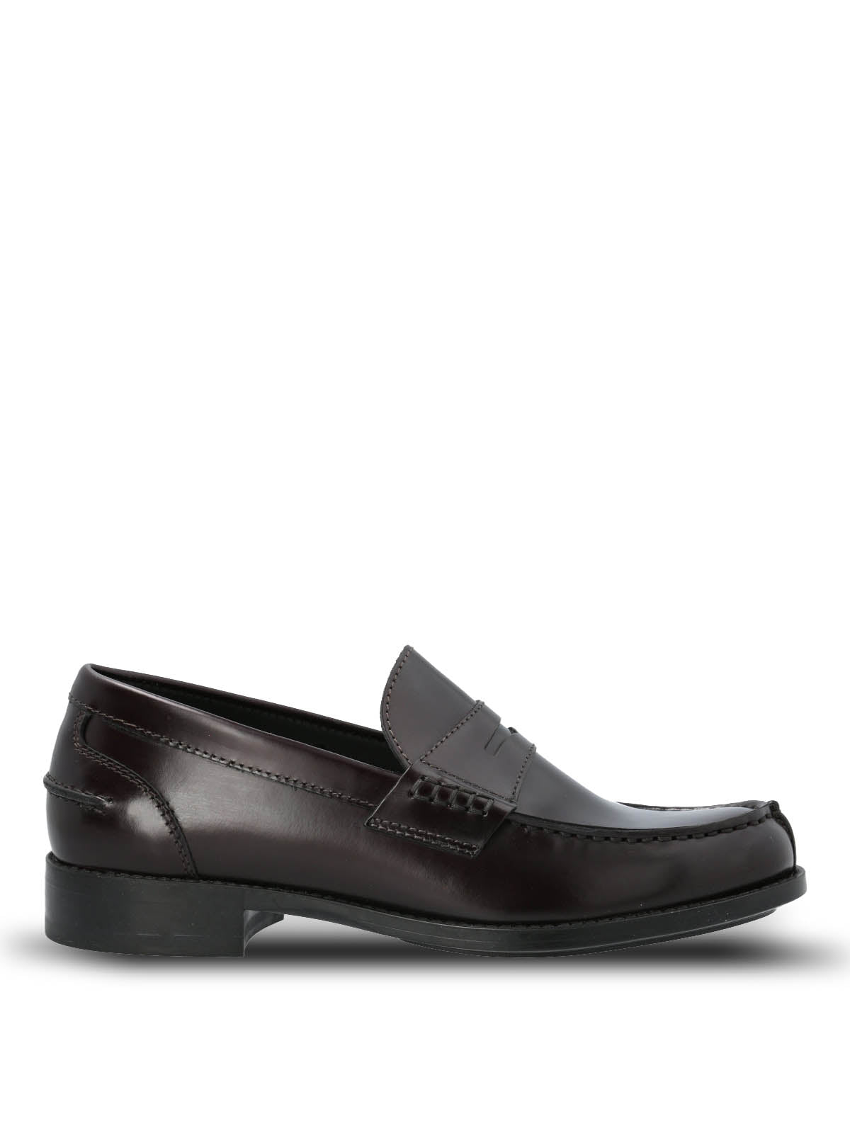 Mocasin Mujer Italiano Cuero Rozato Burdeo
