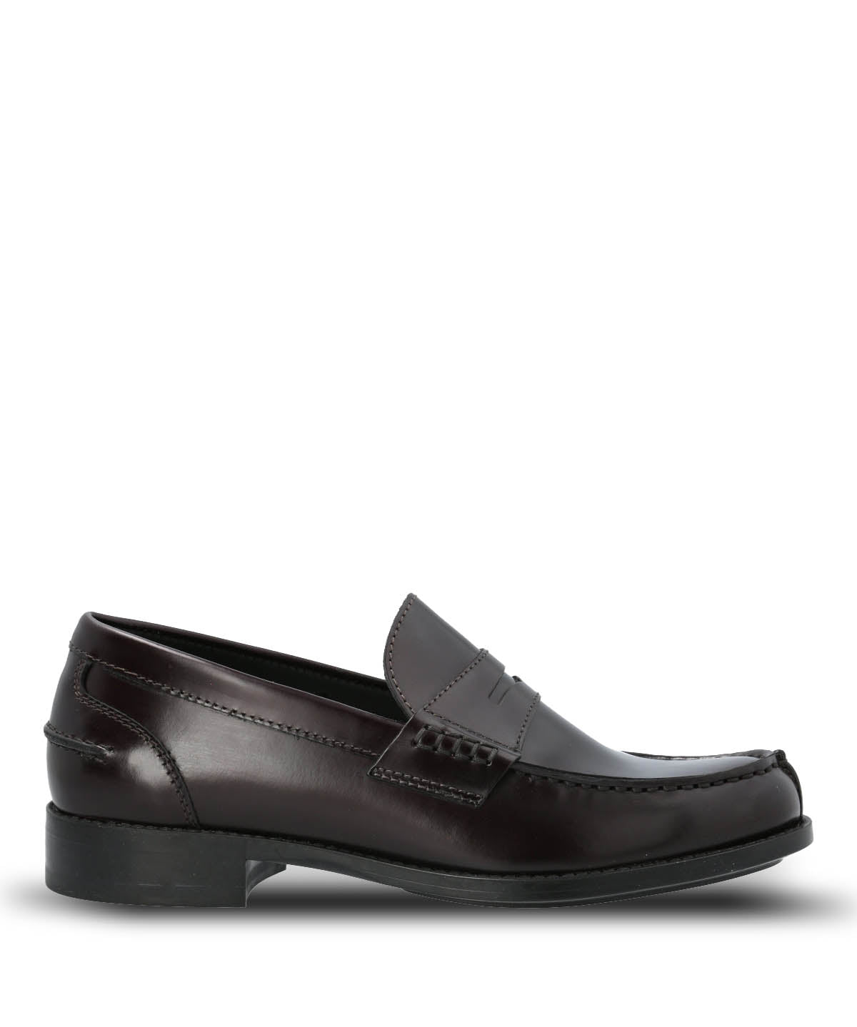 Mocasin Mujer Italiano Cuero Rozato Burdeo