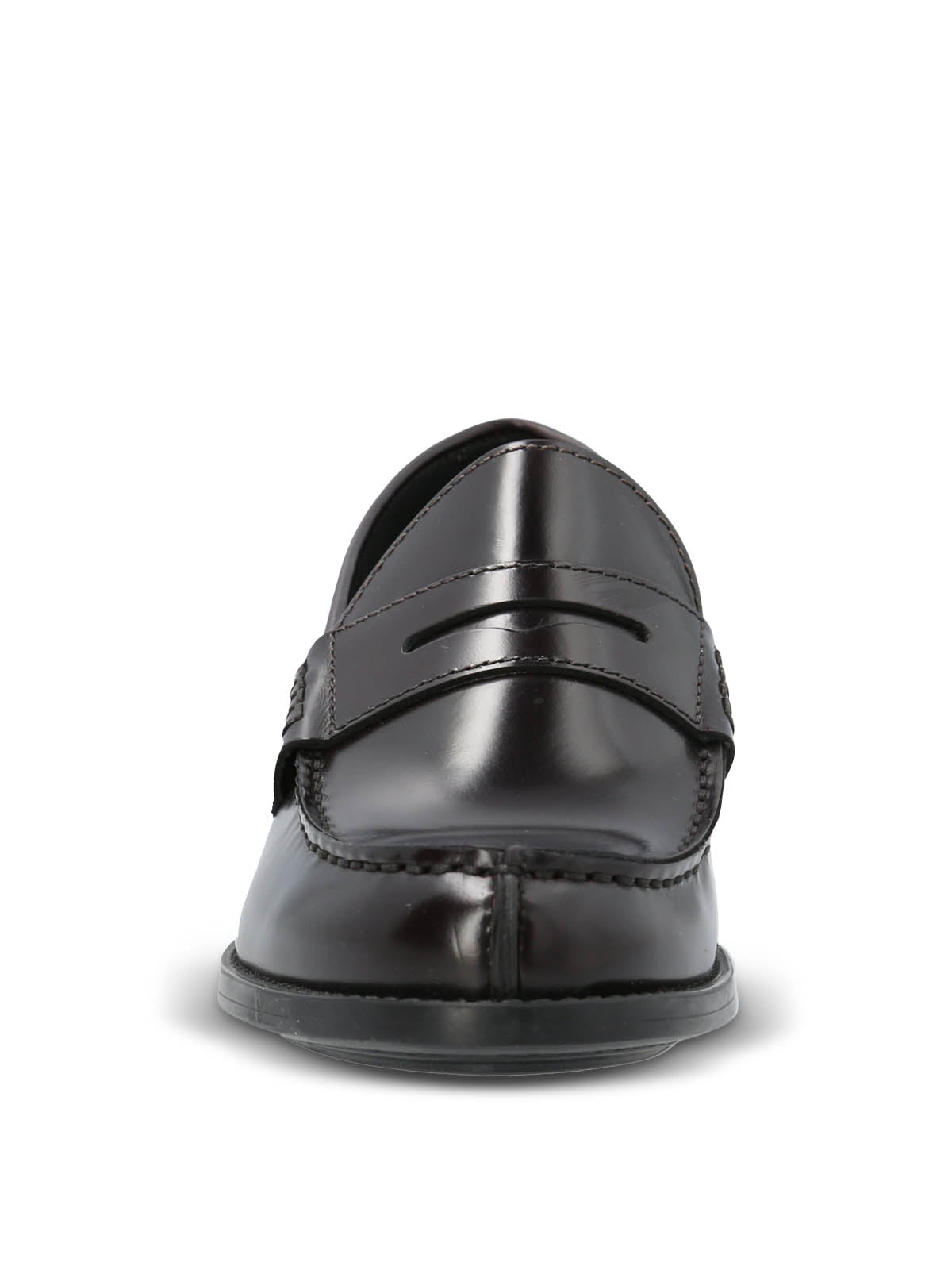 Mocasin Mujer Italiano Cuero Rozato Burdeo