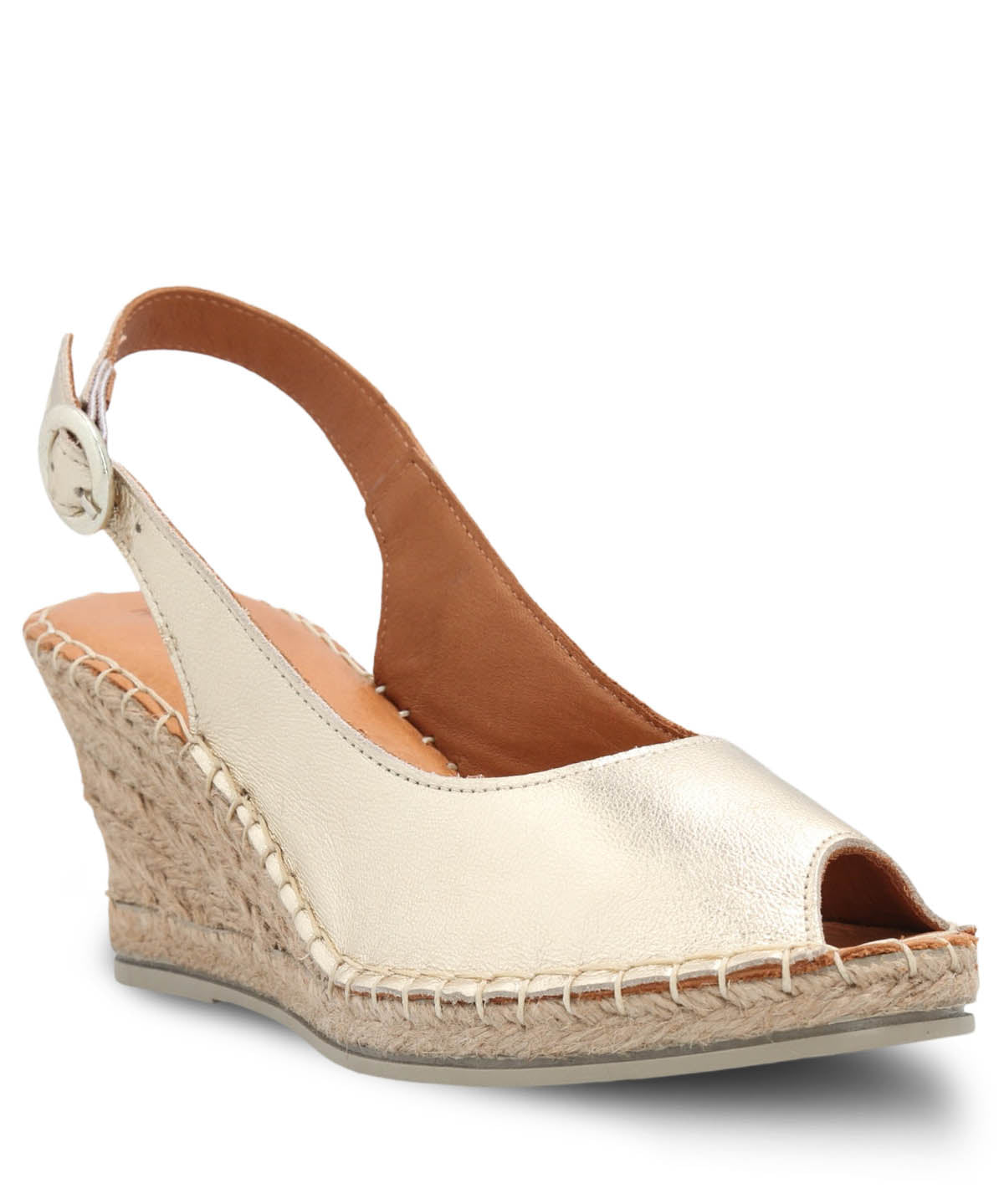 Sandalia Cuero Mujer Tope Metalizada Hush Puppies | Hush Puppies