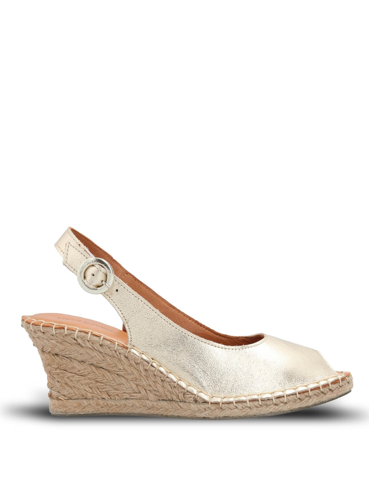 Sandalia Cuero Mujer Tope Metalizada Hush Puppies