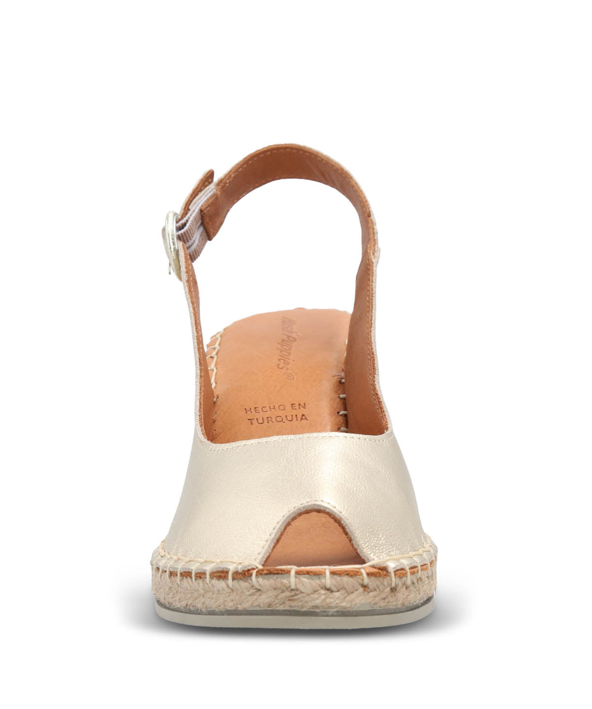 Sandalia Cuero Mujer Tope Metalizada Hush Puppies | Hush Puppies