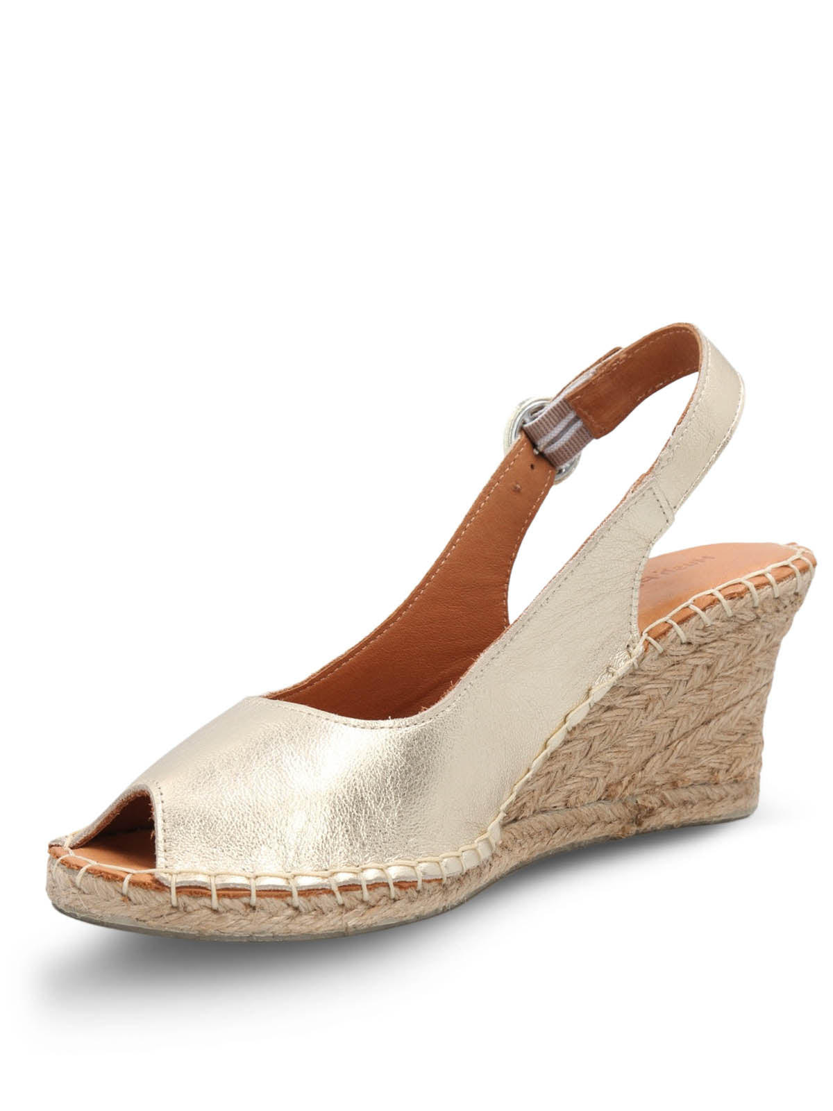 Sandalia Cuero Mujer Tope Metalizada Hush Puppies | Hush Puppies