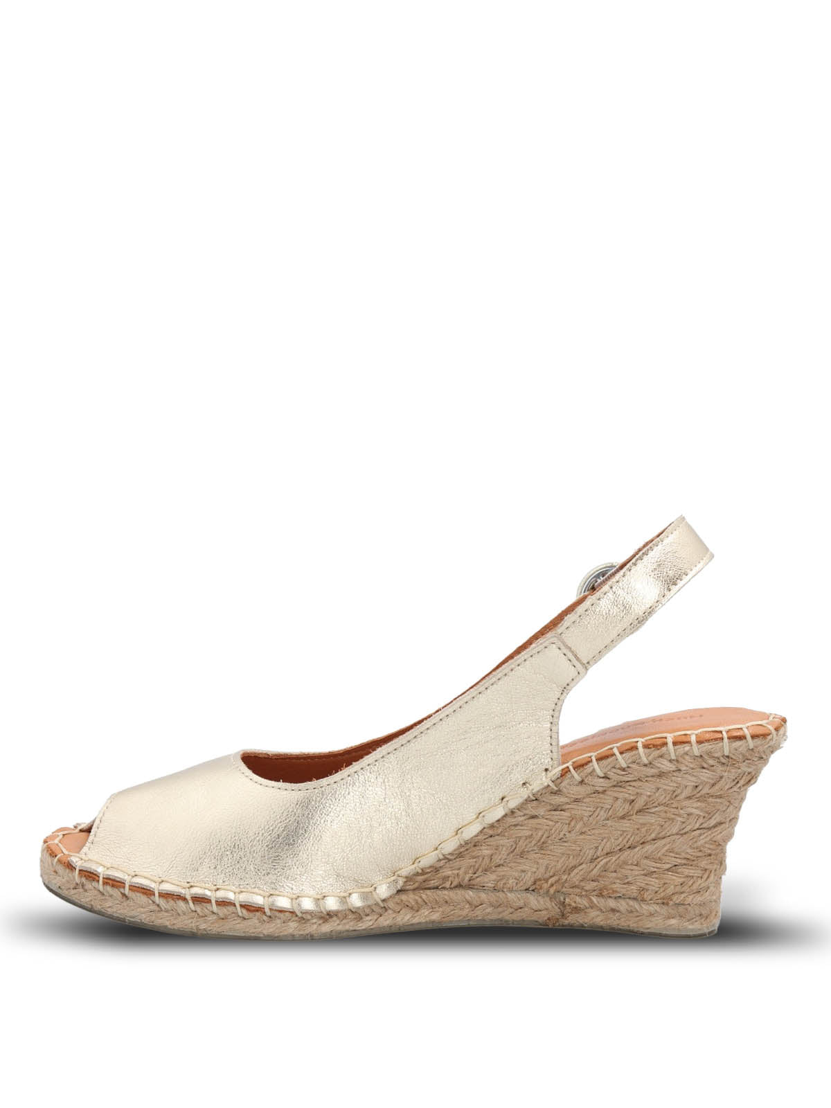 Sandalia Cuero Mujer Tope Metalizada Hush Puppies | Hush Puppies