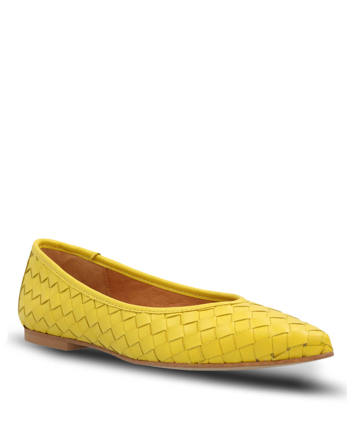 Ballerina Cuero Mujer Fabiola Amarilla Hush Puppies