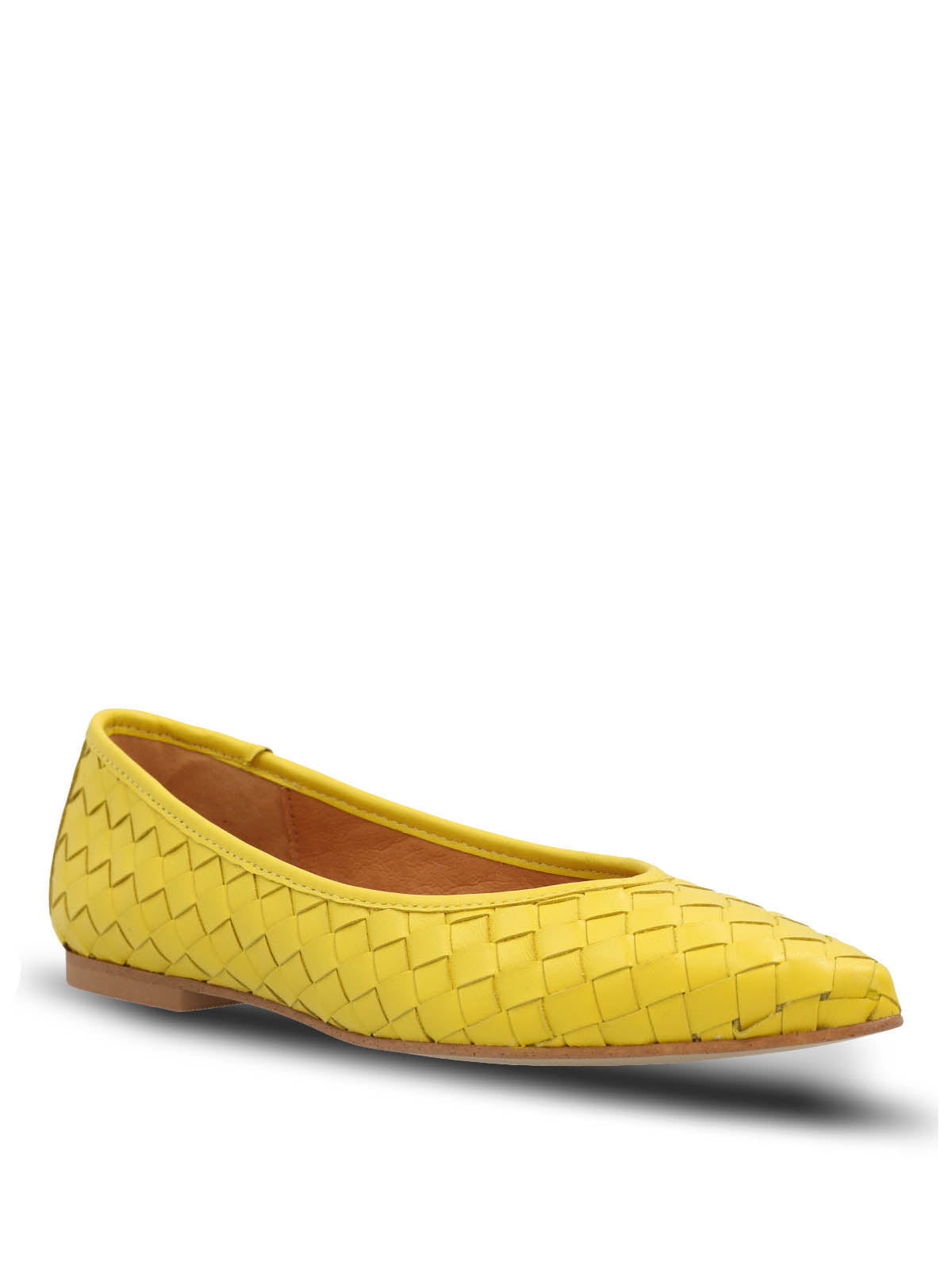 Ballerina Cuero Mujer Fabiola Amarilla Hush Puppies
