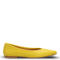Ballerina Cuero Mujer Fabiola Amarilla Hush Puppies