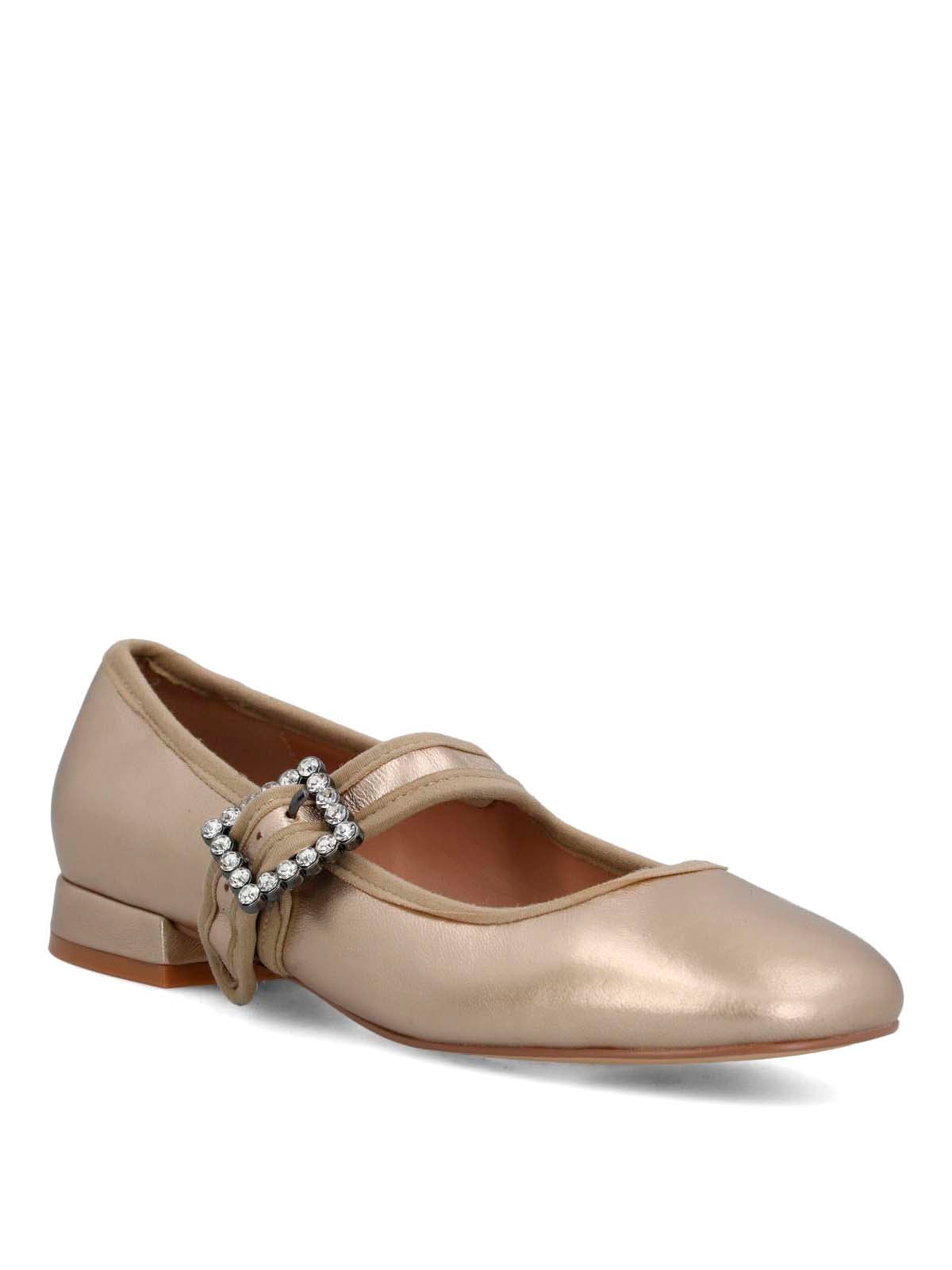 Ballerina Cuero Mujer Hully Metalizado