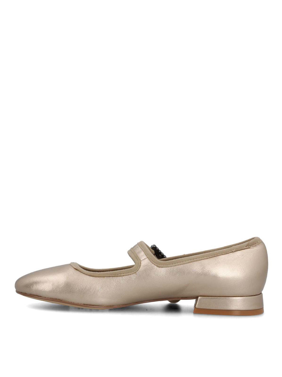 Ballerina Cuero Mujer Hully Metalizado
