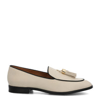 Mocasin Cuero Mujer Pomba Beige/Crudo