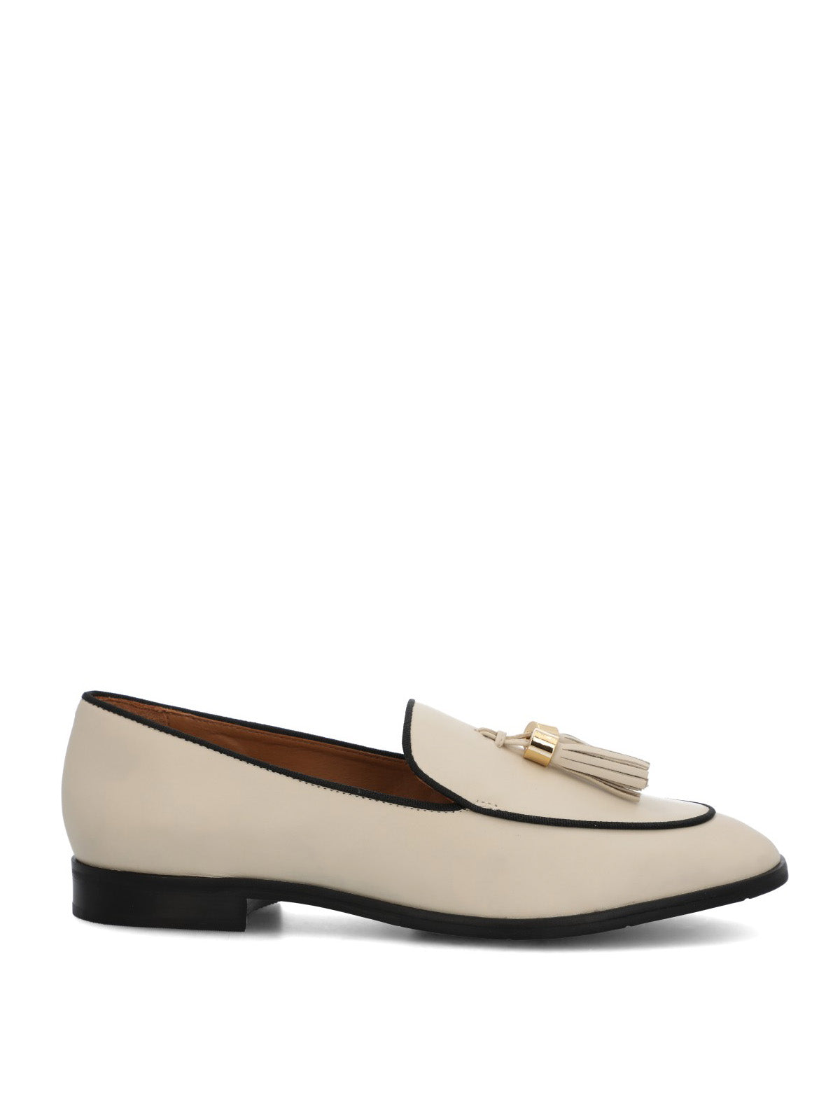 Mocasin Cuero Mujer Pomba Beige/Crudo