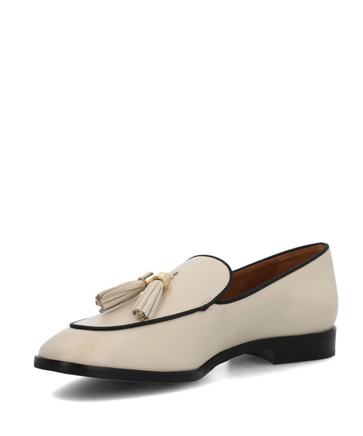 Mocasin Cuero Mujer Pomba Beige/Crudo