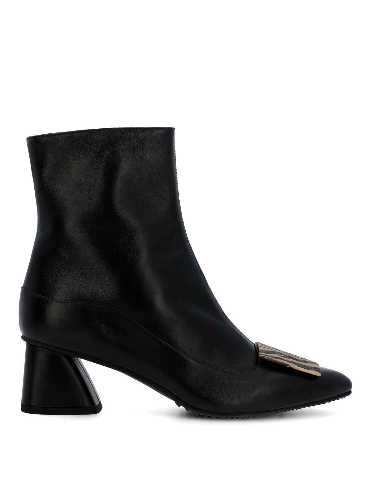 Botin Brunate Cuero Mujer Bertani Negro-Hush Puppies Chile