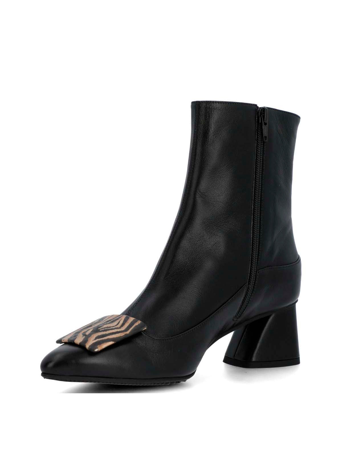 Botin Brunate Cuero Mujer Bertani Negro-Hush Puppies Chile