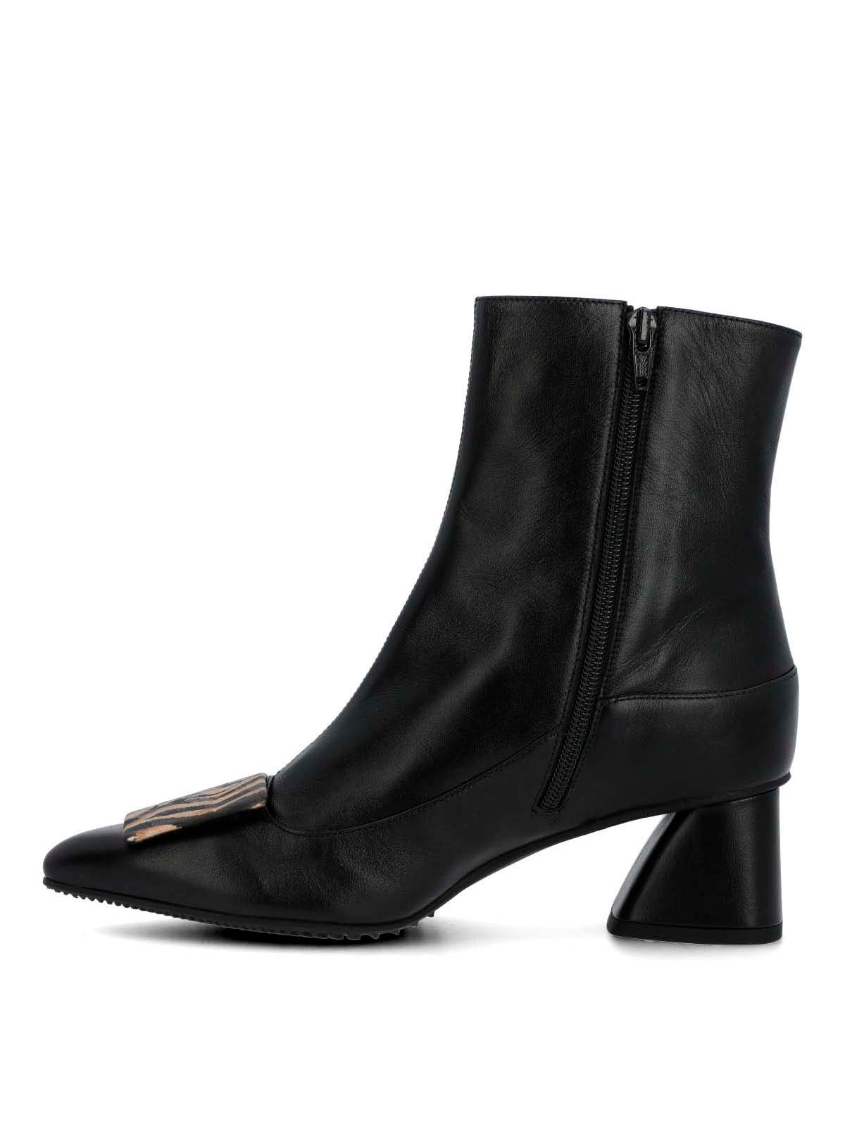 Botin Brunate Cuero Mujer Bertani Negro-Hush Puppies Chile
