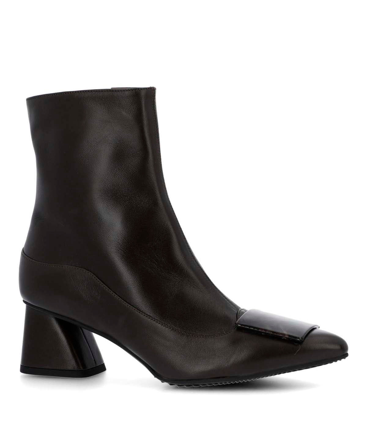 Botin Brunate Cuero Mujer Bertani Café-Hush Puppies Chile