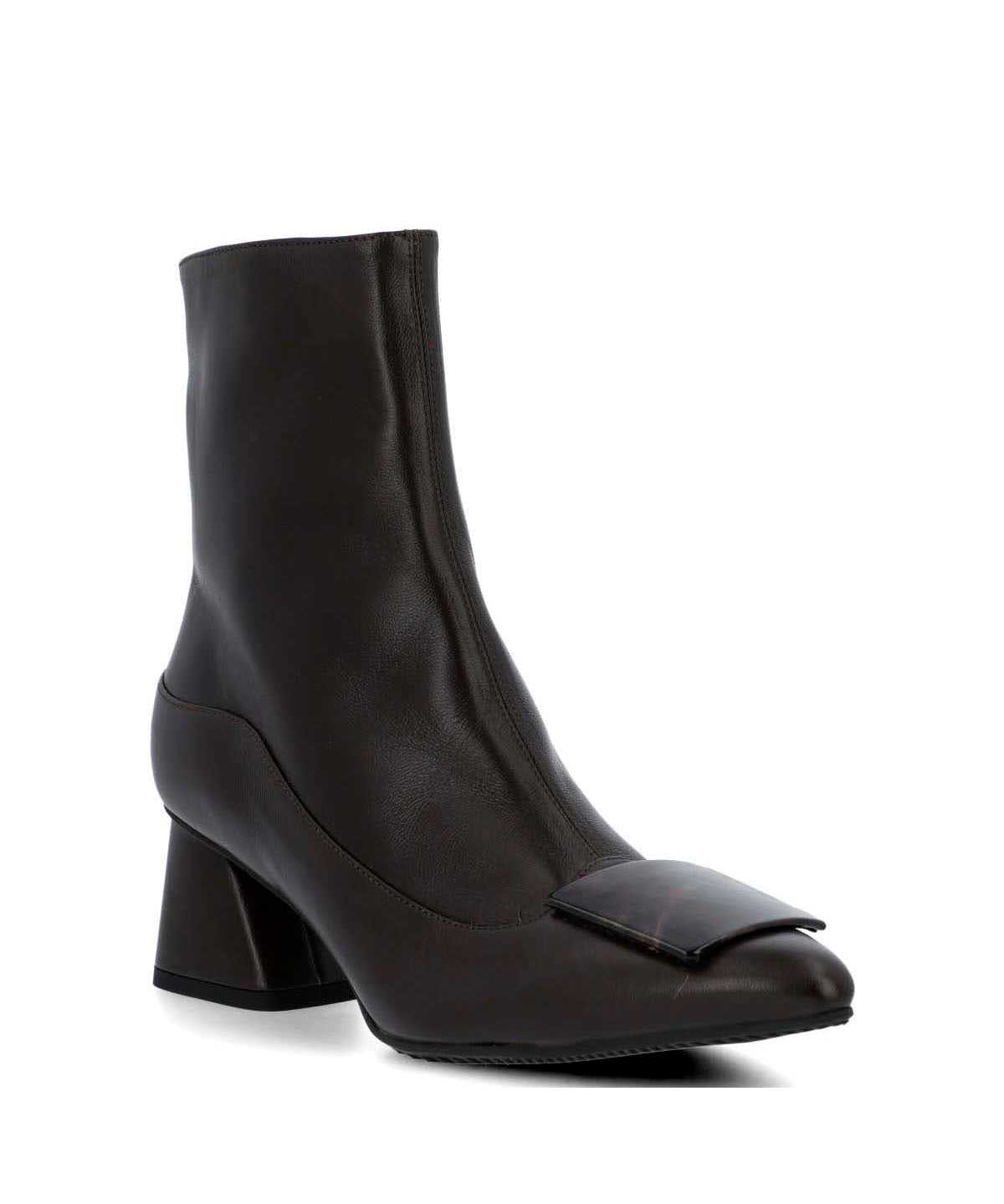 Botin Brunate Cuero Mujer Bertani Café-Hush Puppies Chile