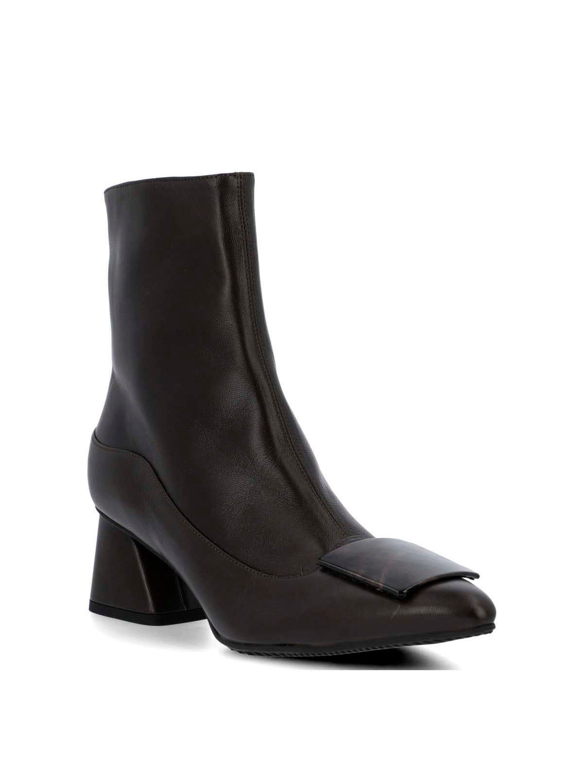 Botin Brunate Cuero Mujer Bertani Café-Hush Puppies Chile