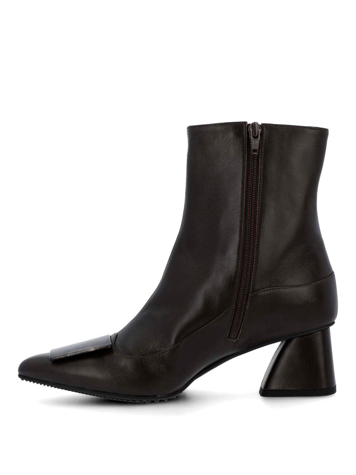 Botin Brunate Cuero Mujer Bertani Café-Hush Puppies Chile