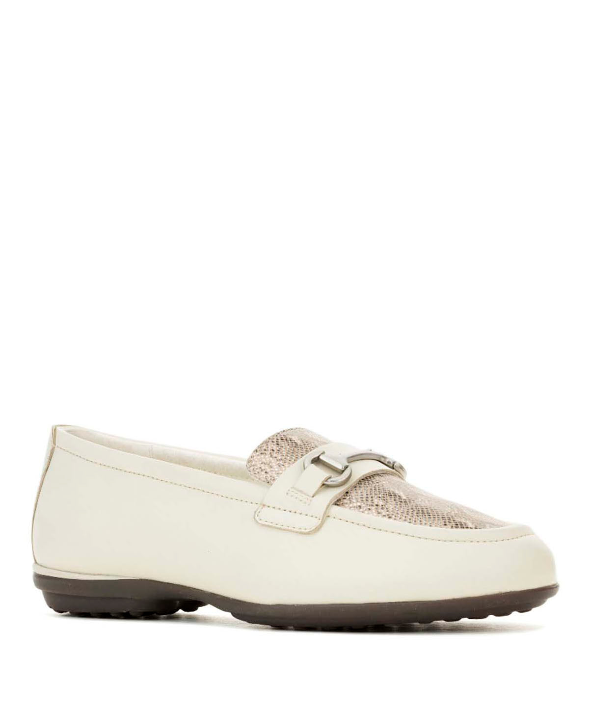 Mocasin Cuero Mujer Alice Bit Loafer Blanco