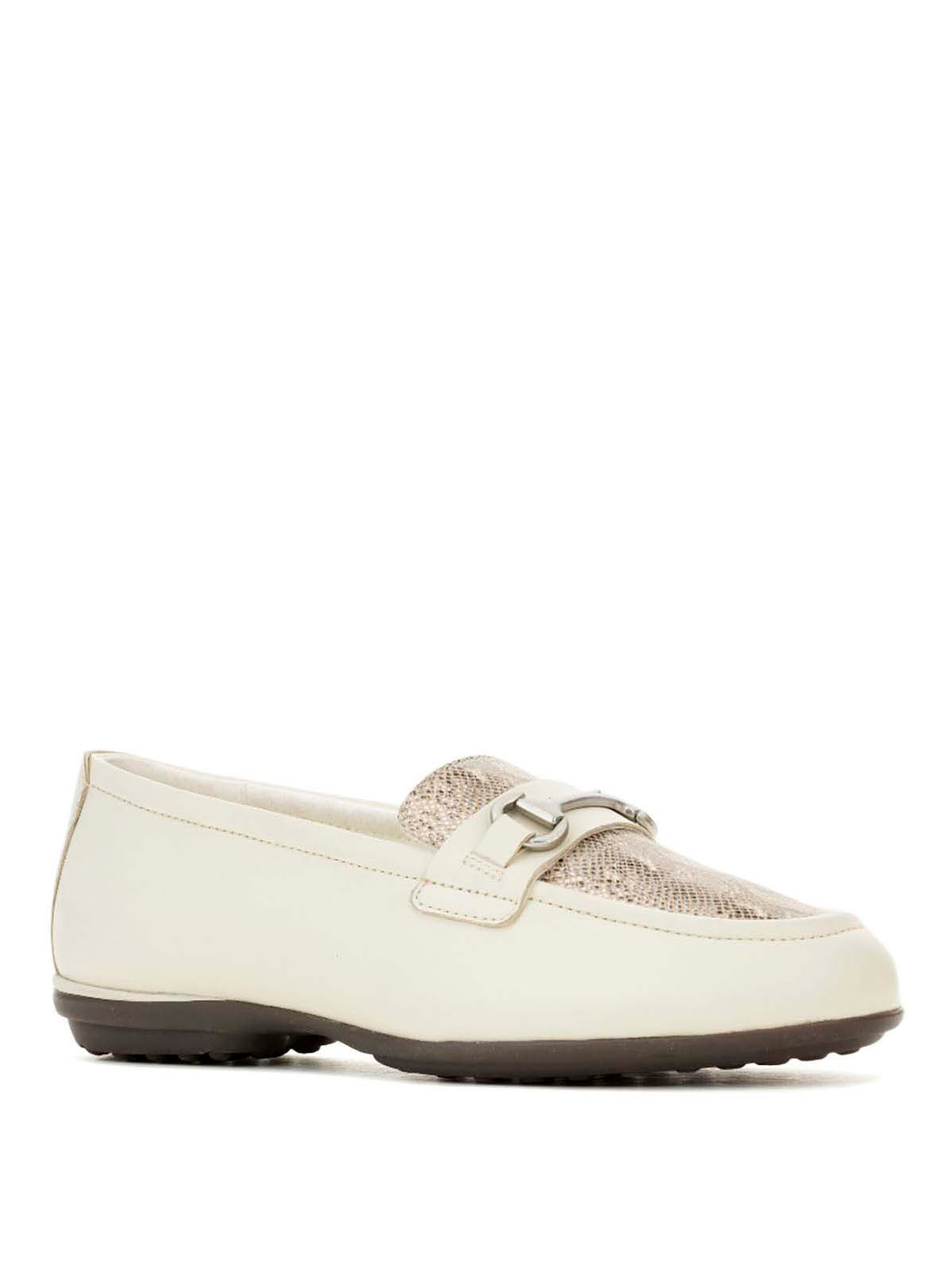 Mocasin Cuero Mujer Alice Bit Loafer Blanco