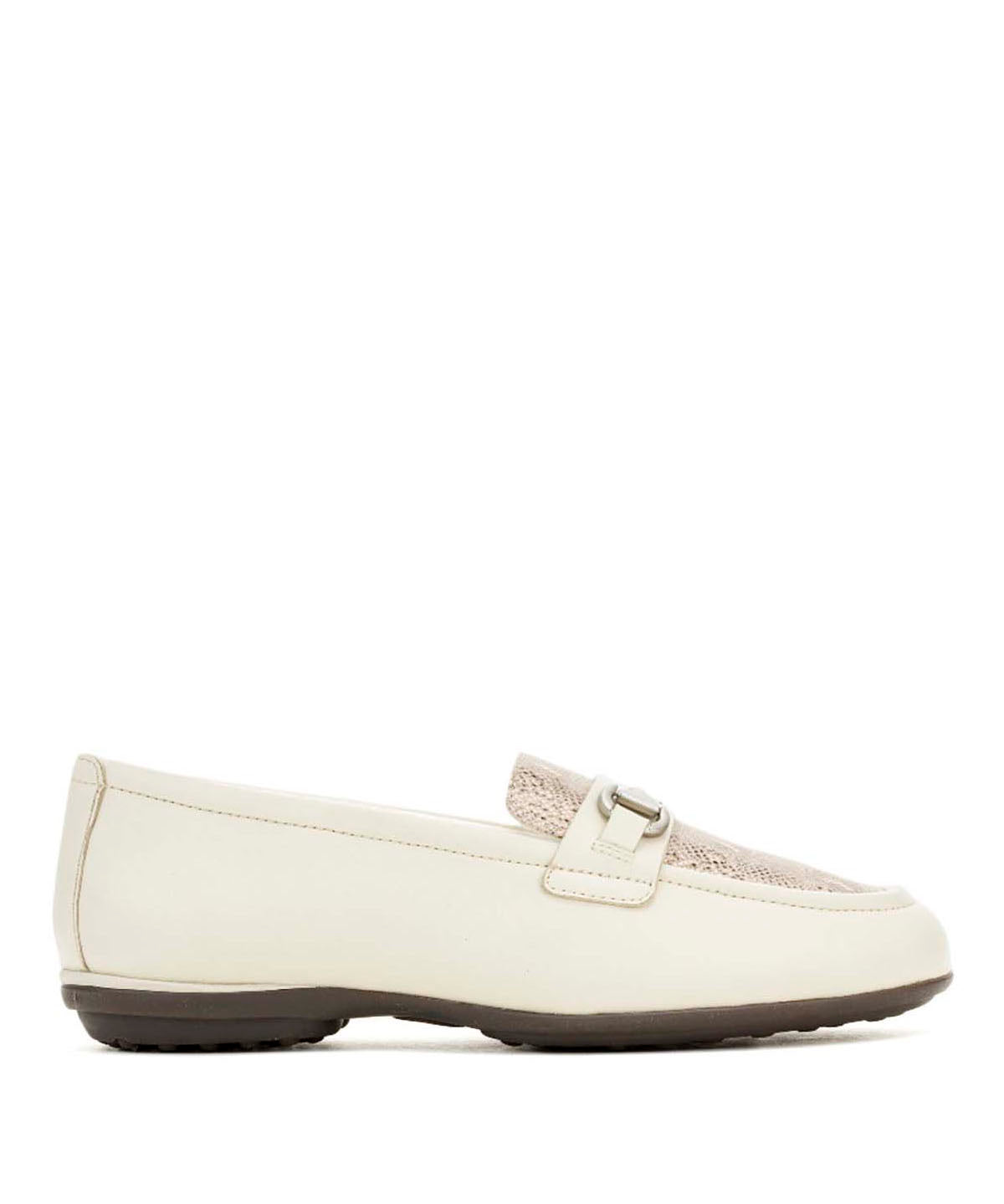 Mocasin Cuero Mujer Alice Bit Loafer Blanco