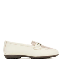 Mocasin Cuero Mujer Alice Bit Loafer Blanco