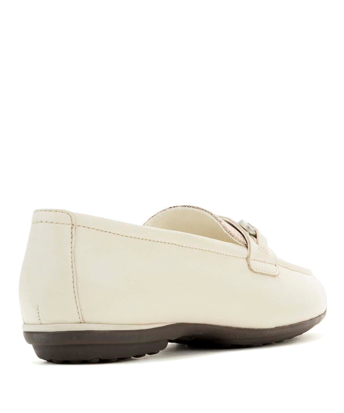 Mocasin Cuero Mujer Alice Bit Loafer Blanco