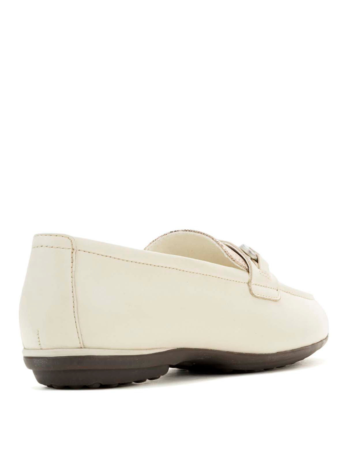 Mocasin Cuero Mujer Alice Bit Loafer Blanco