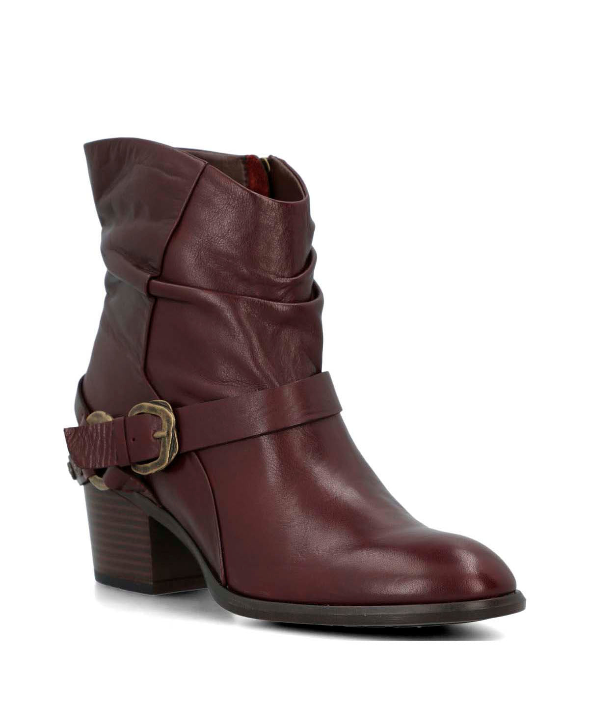 Botin Cuero Mujer Marita Burdeo